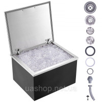 Vevor 312028 Льодоохолоджувач Drop-in Ice Chest, контейнер для льоду, нержавіюча сталь, 82,6 л, 710x406x437 мм