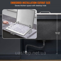 Vevor 312028 Льодоохолоджувач Drop-in Ice Chest, контейнер для льоду, нержавіюча сталь, 82,6 л, 710x406x437 мм Vevor 312028 Льодоохолоджувач Drop-in Ice Chest, контейнер для льоду, нержавіюча сталь, 82,6 л, 710x406x437 мм