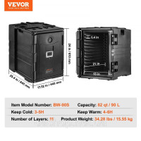 Vevor 312550 Ізольований контейнер для харчових контейнерів, фронтальне завантаження, контейнер для кейтерингу, штабелюється, 77,6 Vevor 312550 Ізольований контейнер для харчових контейнерів, фронтальне завантаження, контейнер для кейтерингу, штабелюється, 77,6