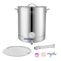 Vevor 312130 Система пивоваріння Brewing Kettle, домашня система пивоваріння, 60,57 л, термометр, бродильний горщик