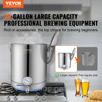 Vevor 312130 Система пивоваріння Brewing Kettle, домашня система пивоваріння, 60,57 л, термометр, бродильний горщик