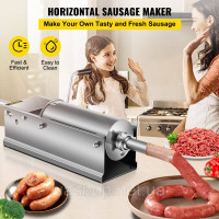 Vevor 312228 Наповнювач для ковбас 5 л М'ясорубка Ковбасна машина Машина для наповнення ковбас Горизонтальний шприц для ковбас з Vevor 312228 Наповнювач для ковбас 5 л М'ясорубка Ковбасна машина Машина для наповнення ковбас Горизонтальний шприц для ковбас з