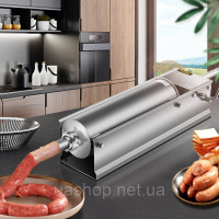 Vevor 312232 Наповнювач для ковбас 7 л М'ясорубка Ковбасна машина Наповнювач для ковбас Горизонтальний розпилювач для ковбас з