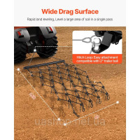 Vevor 313755 Лугова борона, тягача, садова борона, польова борона, 1707x1219 мм