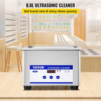 Vevor 313432 Ультразвуковий очищувач 0,8 л, ультразвуковий очищувач 40 кГц, очищувач ювелірних виробів ультразвуковий 35 Вт,