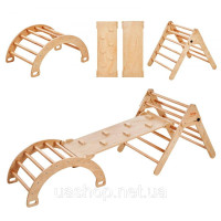 Vevor 314698 Pikler Трикутник Набір 5 в 1 Монтессорі Іграшка для лазіння Toddlers Wood