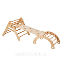 Vevor 314698 Pikler Трикутник Набір 5 в 1 Монтессорі Іграшка для лазіння Toddlers Wood