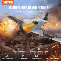 Vevor 314707 Літак RC, 2,4 ГГц 3-канальний літак з дистанційним керуванням та 6-осьовим гіростабілізатором, готова до польоту