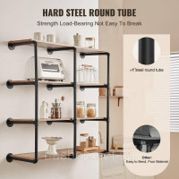 Vevor 314964 3x Shelf Tubes Плаваюча полиця Промислова полиця для труб Настінна полиця 4 рівні 30см Vevor 314964 3x Shelf Tubes Плаваюча полиця Промислова полиця для труб Настінна полиця 4 рівні 30см
