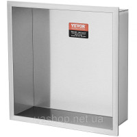 Vevor 315398 Настінна ніша 10x33.02x33.02см Душова ніша Ніша з нержавіючої сталі Одношарова 100% водонепроникна Установка ніші Vevor 315398 Настінна ніша 10x33.02x33.02см Душова ніша Ніша з нержавіючої сталі Одношарова 100% водонепроникна Установка ніші