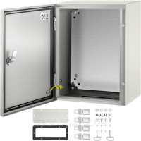 Vevor 316470 Розподільна шафа NEMA промисловий корпус, 40 x 30 x 20 см Сталева розподільна коробка NEMA 4X, водо- та Vevor 316470 Розподільна шафа NEMA промисловий корпус, 40 x 30 x 20 см Сталева розподільна коробка NEMA 4X, водо- та