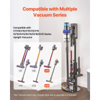Vevor 315590 Підставка для пилососа 130 см, тримач для зберігання Dyson Multi-Models, 3 затискачі