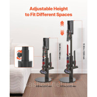 Vevor 315590 Підставка для пилососа 130 см, тримач для зберігання Dyson Multi-Models, 3 затискачі