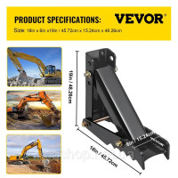 Vevor 315599 Рукоятки для великих пальців екскаватора-навантажувача 18 дюймів для зварювання