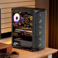 Vevor 316601 Ігровий корпус для ПК Mid-Tower з 4 вентиляторами ARGB 120 мм для материнської плати ATX Vevor 316601 Ігровий корпус для ПК Mid-Tower з 4 вентиляторами ARGB 120 мм для материнської плати ATX
