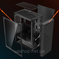 Vevor 316603 Ігровий корпус для ПК Mid-Tower з 3 вентиляторами ARGB 120 мм для материнської плати ATX