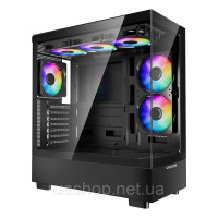 Vevor 316604 Геймерський корпус для ПК, корпус mid-tower, ATX, 6x 120 мм, PWM, ARGB, ATX/M-ATX/ITX