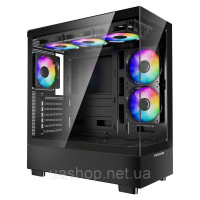Vevor 316604 Геймерський корпус для ПК, корпус mid-tower, ATX, 6x 120 мм, PWM, ARGB, ATX/M-ATX/ITX