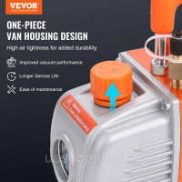 Vevor 316646 1/4 HP Вакуумний насос HVAC Набір манометрів 4 CFM Вакуумний насос зі шлангом Vevor 316646 1/4 HP Вакуумний насос HVAC Набір манометрів 4 CFM Вакуумний насос зі шлангом