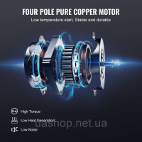 Vevor 316646 1/4 HP Вакуумний насос HVAC Набір манометрів 4 CFM Вакуумний насос зі шлангом Vevor 316646 1/4 HP Вакуумний насос HVAC Набір манометрів 4 CFM Вакуумний насос зі шлангом