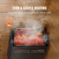 Vevor 317364 Каменка 8кВт 8-12м³ Камінка для сауни Spa вбудоване управління з таймером