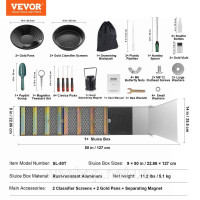 Vevor 317448 Каструля для видобутку золота Каструля для видобутку золота Набір 22,86 х 127 см Алюмінієва каструля для видобутку Vevor 317448 Каструля для видобутку золота Каструля для видобутку золота Набір 22,86 х 127 см Алюмінієва каструля для видобутку