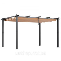 Vevor 317582 Пергола 2,96 x 3,95 x 2,3 м, альтанка з сонцезахисним дахом, садова альтанка класу захисту від ультрафіолету UV50+, Vevor 317582 Пергола 2,96 x 3,95 x 2,3 м, альтанка з сонцезахисним дахом, садова альтанка класу захисту від ультрафіолету UV50+,