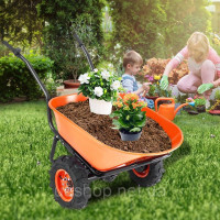 Vevor 317669 тачка транспортна тачка будівельна тачка штовхач 260кг 167х76х78см Vevor 317669 тачка транспортна тачка будівельна тачка штовхач 260кг 167х76х78см