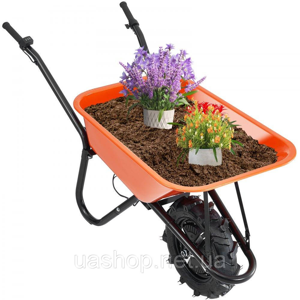 Vevor 317670 тачка транспортна тачка будівельна тачка штовхач 150кг 151х60х70см