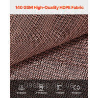 Vevor 317981 Сонцезахисна тканинна сітка для захисту від сонця, 90% 244x366 см, колір садовий коричневий Vevor 317981 Сонцезахисна тканинна сітка для захисту від сонця, 90% 244x366 см, колір садовий коричневий