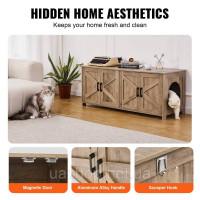 Vevor 318113 котячий туалет котячий лоток тумба котячий будиночок тумба для котів 1,19х0,46х0,5м