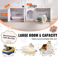 Vevor 318115 котячий туалет кошачий лоток тумба тумба котяча 1,47х0,46х0,45м білий Vevor 318115 котячий туалет кошачий лоток тумба тумба котяча 1,47х0,46х0,45м білий