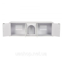 Vevor 318115 котячий туалет кошачий лоток тумба тумба котяча 1,47х0,46х0,45м білий Vevor 318115 котячий туалет кошачий лоток тумба тумба котяча 1,47х0,46х0,45м білий