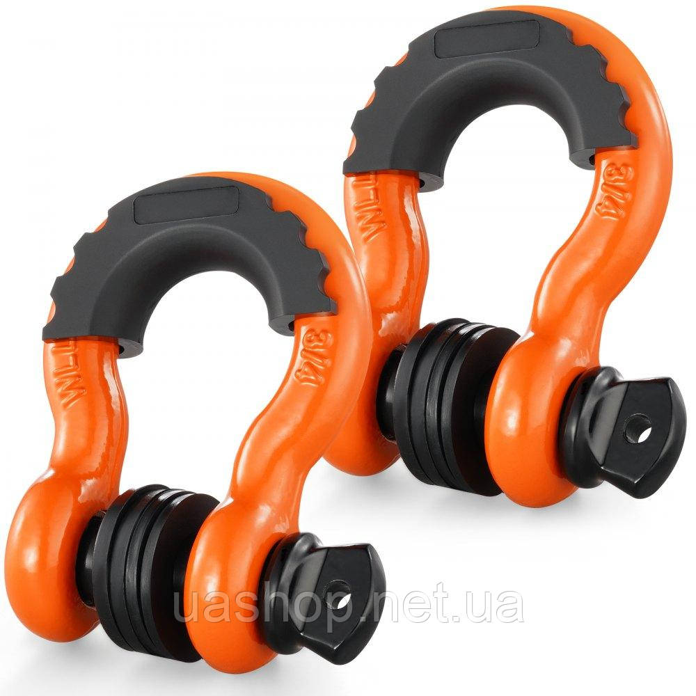 Vevor 310148 E 2 Spack 3/4 дюйма D-кільця вигнута з 7/8 дюймовим гвинтовим олівцем опору 28500 кг