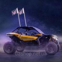 Vevor 310784 Набір з 2 ліхтарів-хлистів 122 см, світлодіодні ліхтарі-хлистові з додатком та радіочастотним пультом дистанційного