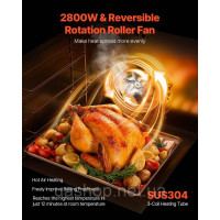 Vevor 311888 Конвекційна піч Професійний тостер Baker з нержавіючої сталі 58 л