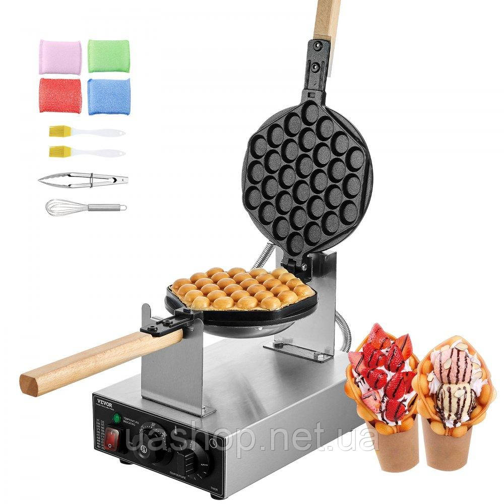 Vevor 311936 Bubble Waffle Maker Egg Waffle 1400W Вафельниця 50-250°C Температура