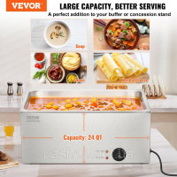 Vevor 312531 Марміт натертий посуд гастроємність 18л 1200Вт фуршет кейтерінг Vevor 312531 Марміт натертий посуд гастроємність 18л 1200Вт фуршет кейтерінг