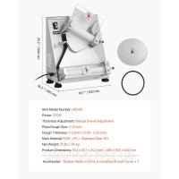 Vevor 312247 Електричний прес для піци з платформою для пресування тіста 355,6 мм, автоматичний прес для хліба з нержавіючої сталі Vevor 312247 Електричний прес для піци з платформою для пресування тіста 355,6 мм, автоматичний прес для хліба з нержавіючої сталі