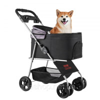 Vevor 313718 Коляска для собак Pet Buggy Foldable 4 Wheels Dog Buggy Домашні тварини до 16,9 кг Vevor 313718 Коляска для собак Pet Buggy Foldable 4 Wheels Dog Buggy Домашні тварини до 16,9 кг