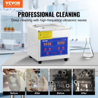 Vevor 313434 Ультразвуковий очищувач 1,3 л ультразвуковий очищувач професійний цифровий ультразвуковий дисплей