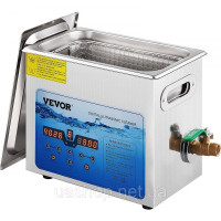 Vevor 313443 Ультразвуковий очищувач Ультразвуковий очищувач 6 л для окулярів Годинники Ювелірні вироби Сережки Кільця Намиста