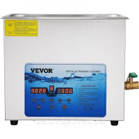 Vevor 313443 Ультразвуковий очищувач Ультразвуковий очищувач 6 л для окулярів Годинники Ювелірні вироби Сережки Кільця Намиста