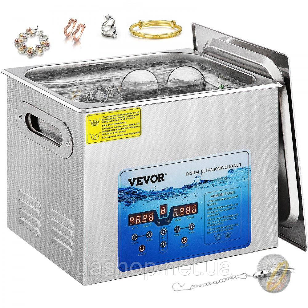 Vevor 313445 Ультразвуковий очищувач Ультразвуковий очищувач 15л 36-40КГц 35x32x28см