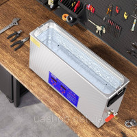 Vevor 313454 10 LУльтразвуковий очищувач Ультразвуковий очищувач пістолета 300 Вт Кошик з нагріванням таймера Vevor 313454 10 LУльтразвуковий очищувач Ультразвуковий очищувач пістолета 300 Вт Кошик з нагріванням таймера