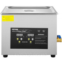 Vevor 313463 Цифровий ультразвуковий очищувач 15L, нагрівач, таймер, 600 Вт, 40 кГц, машина для очищення Vevor 313463 Цифровий ультразвуковий очищувач 15L, нагрівач, таймер, 600 Вт, 40 кГц, машина для очищення