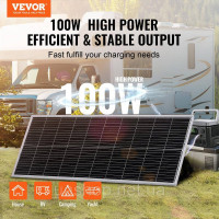 Vevor 316369 Комплект сонячних панелей 100 Вт Монокристалічний сонячний модуль 12В плюс контролер заряду 8,33А Сонячна система Vevor 316369 Комплект сонячних панелей 100 Вт Монокристалічний сонячний модуль 12В плюс контролер заряду 8,33А Сонячна система