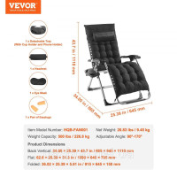 Vevor 317651 шезлонг розкладний шезлонг макс. 226,8 кг садовий шезлонг з подушкою