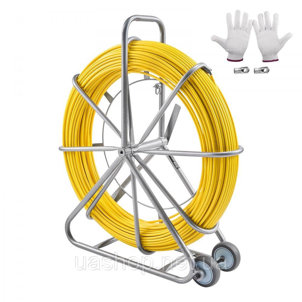 Vevor 316518 Fish Tape Скловолоконна допомога для витягування Стрічка для витягування Стрічка для витягування Спіраль 200x7,9 мм