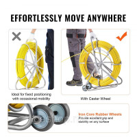 Vevor 316518 Fish Tape Скловолоконна допомога для витягування Стрічка для витягування Стрічка для витягування Спіраль 200x7,9 мм